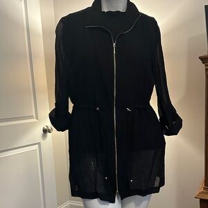 Kasper Black Trench Coat for Women